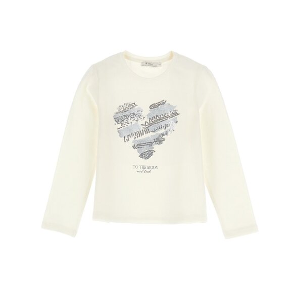 New-Original Marines, Italy-US Seller-HEARTFELT GLAM STRETCHY TEE LONG SLEEVE - Picture 2 of 3